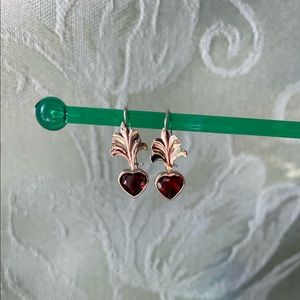 Solid 14K genuine garnet